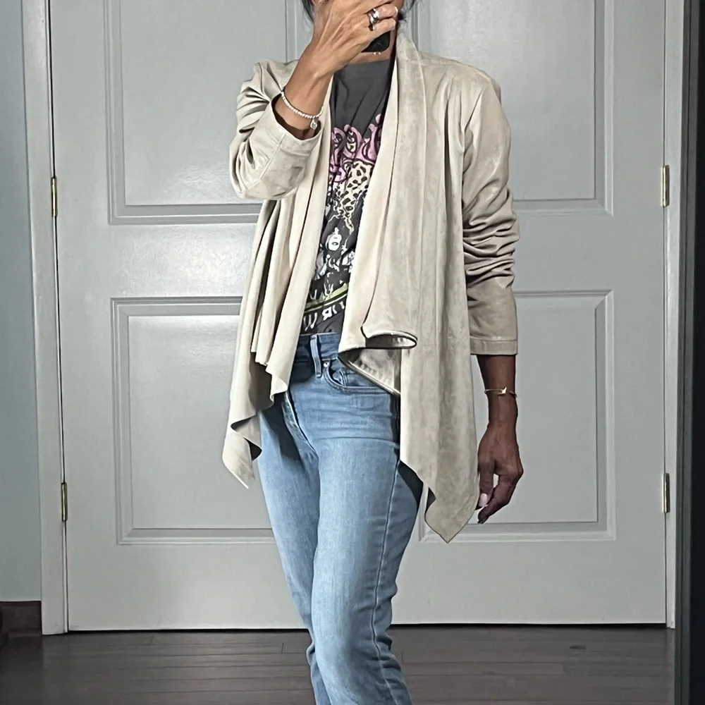 Blank NYC faux leather suede jacket size M - Picture 3 of 13